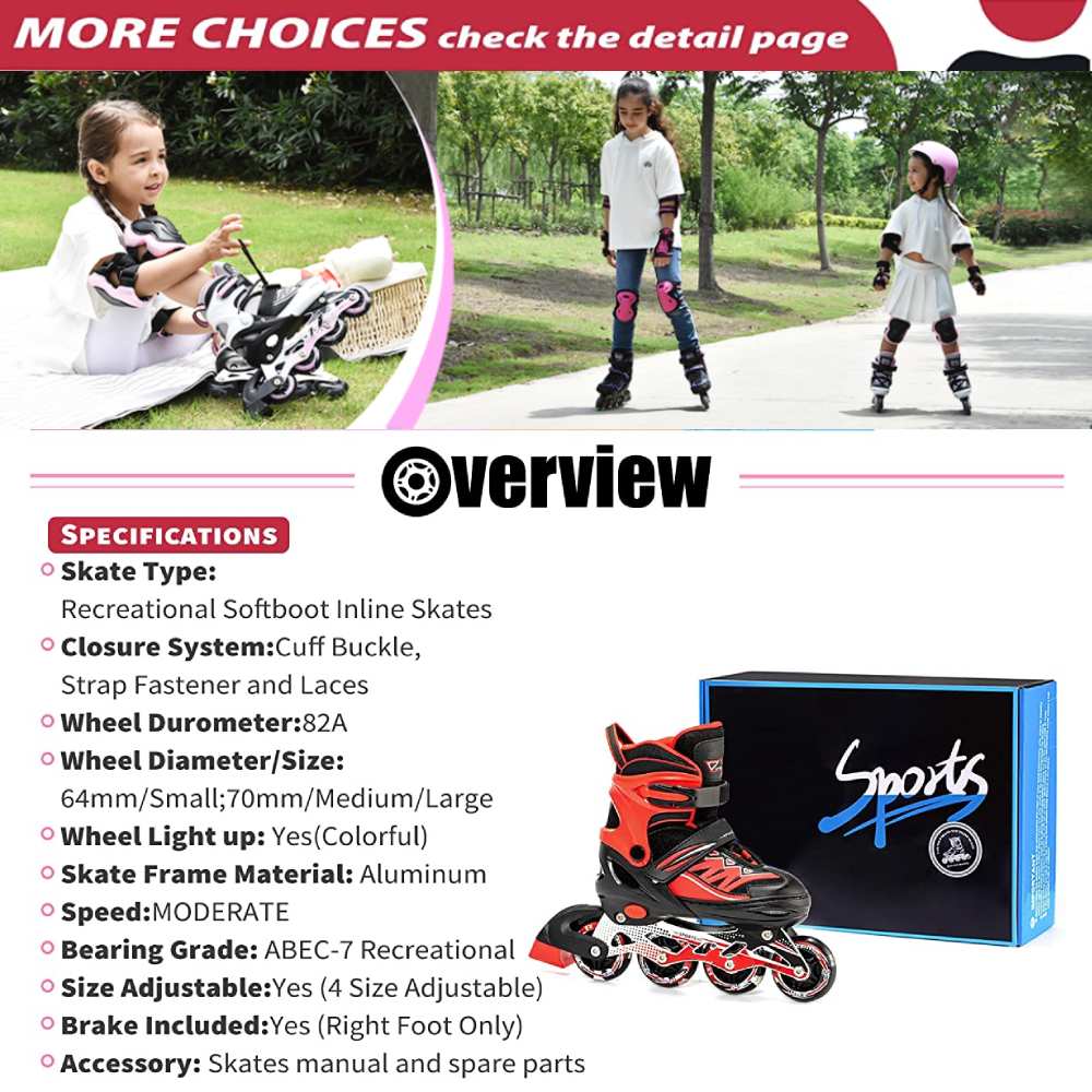 Rollerblades Skates, Purple / Small - Little Kids (28.5-32 EU): image 6